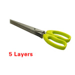 15CMMinced 5 Layers Basil Rosemary Kitchen Multi-Layers scissor Shredded Chopped Scallion Cutter Herb Laver Spices Cook Tool Cut