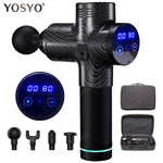 LCD Display Massage Gun Deep Muscle Massager Muscle Pain Body Massage Exercising  Relaxation Slimming Shaping Pain Relief