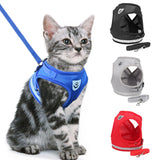 Kat Hond Verstelbare Harnas Vest Wandelen Lead Leash Voor Puppy Honden Kraag Polyester Mesh Harnas Voor Kleine Middelgrote Hond Kat huisdier