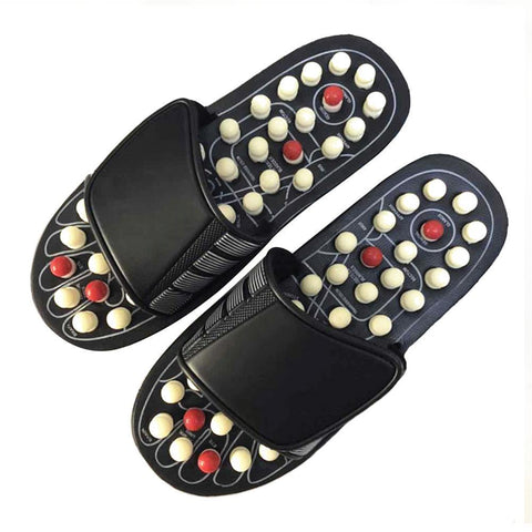 Acupuncture Healthy Relaxation Man And Women One Pair Foot Slipper Sandals Reflex Stress Rotating Foot Massage Shoes